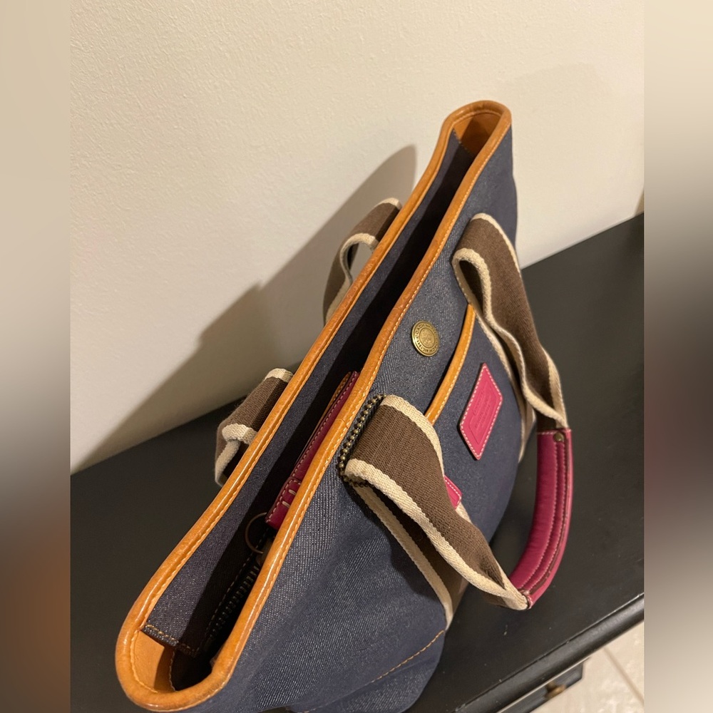 NWOT Coach Denim Hampton Bag - Picture 6 of 12